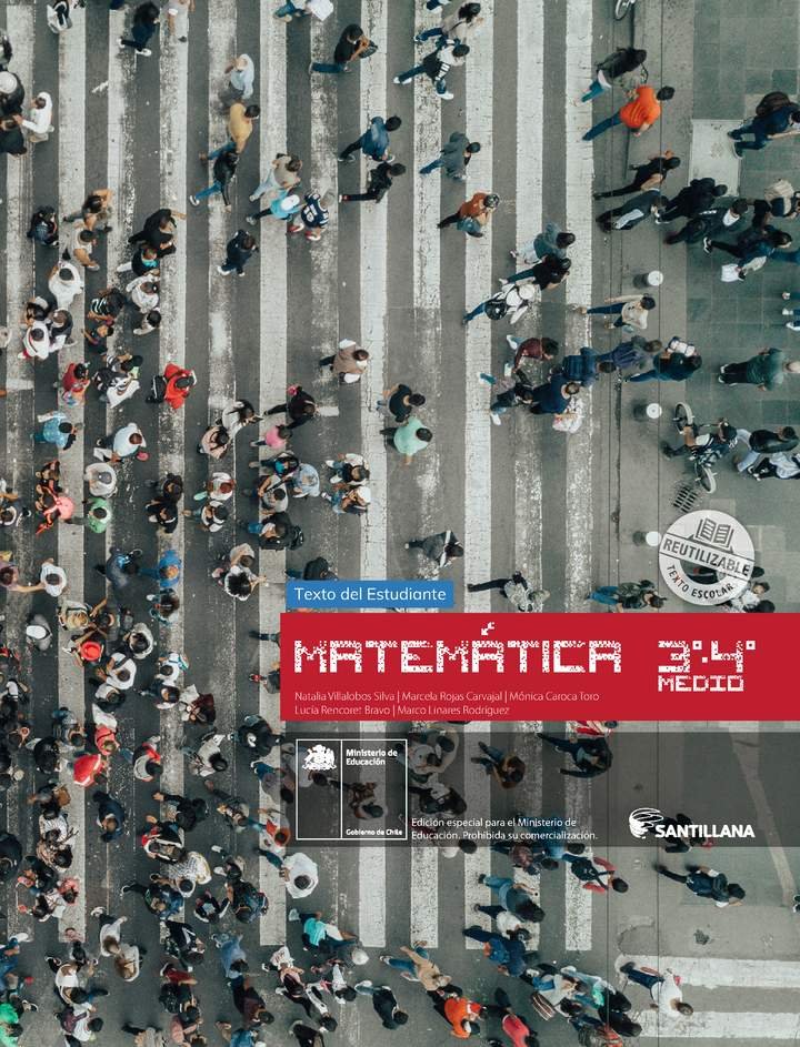 Matemática 3° y 4° Medio, Santillana, Texto del estudiante
